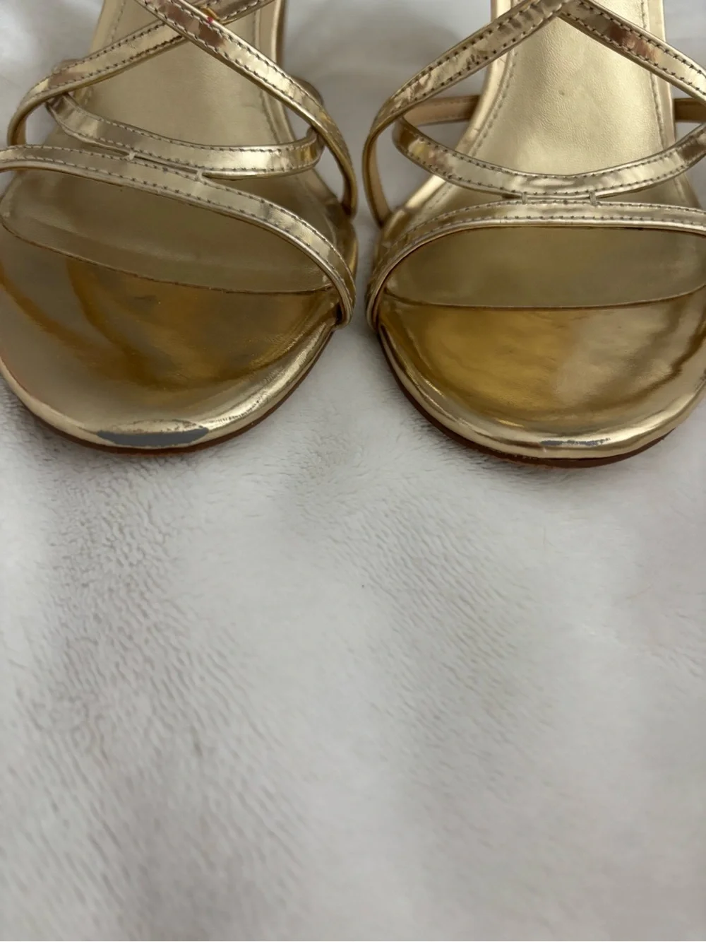 Michael Kors Metallic Gold Strappy High-Heel Sandals